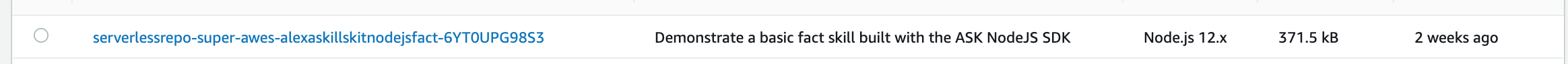 Lambda function name.