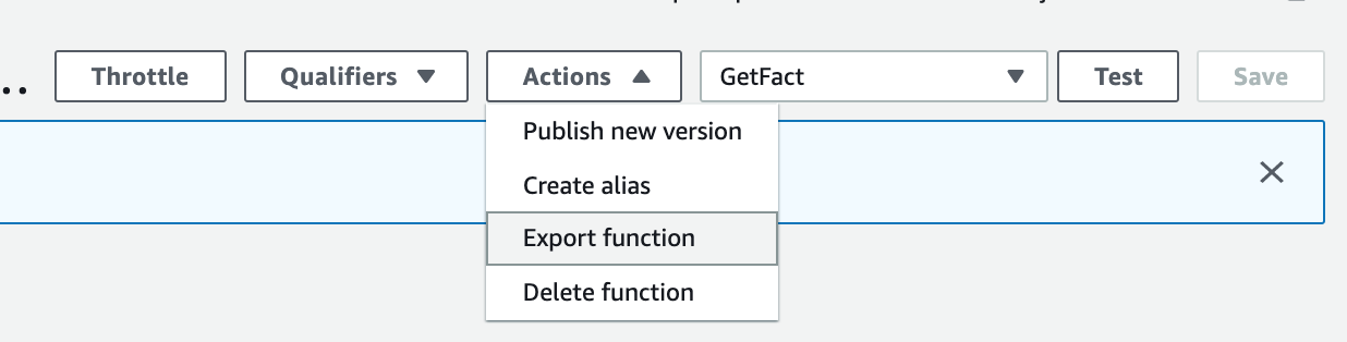 Export function.