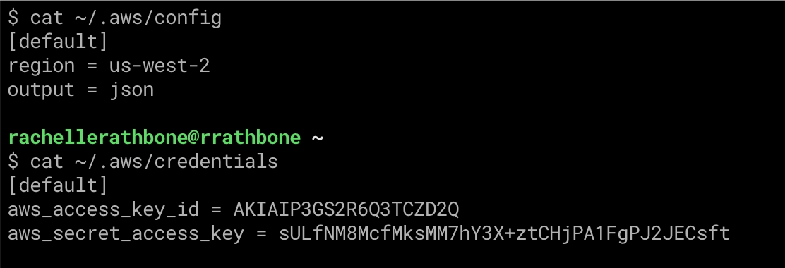 AWS credentials on your machine.