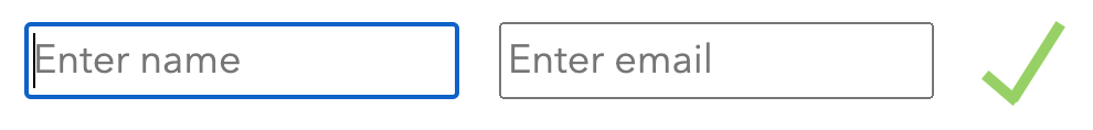 Input with focus for easy visibility when navigating via keyboard.
