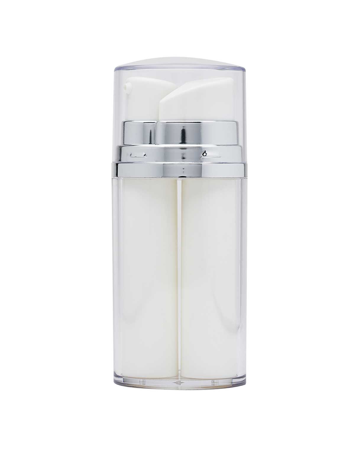20 ml pp white dual airless chamber bottle