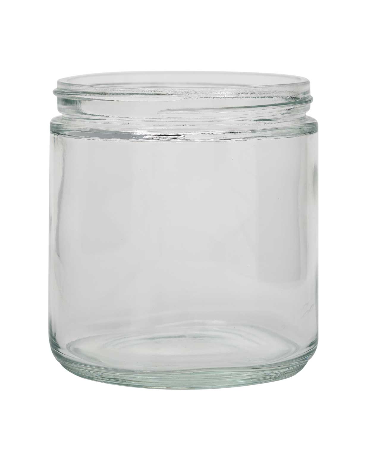 16 oz glass flint straight sided wide mouth jar 89-400