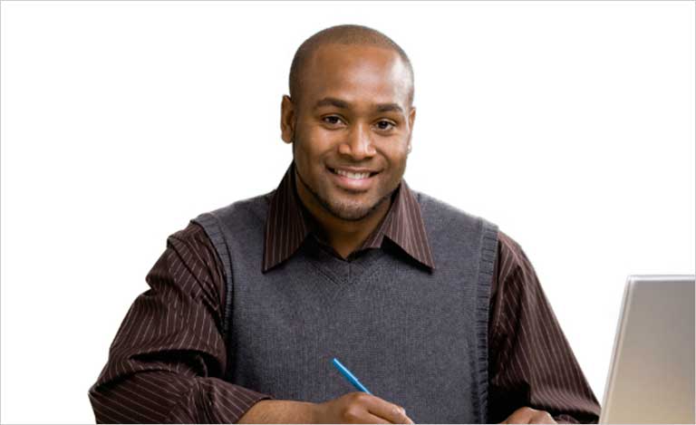 teacher at laptop teacher at laptop