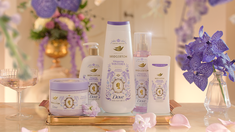 dove-body-wash-bridgerton-advertising-commercial-film-broadcast-let-them-talk-video-powerful-confident-women-whispering-wisteria-product-lineup