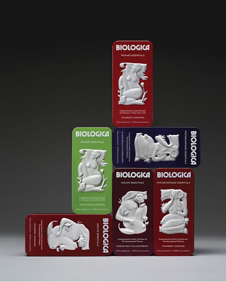 biologica-mythology-brand-launch-packaging-design-identity-womens-health-journey-vitamins-group-packaging-vertical-shot-tins