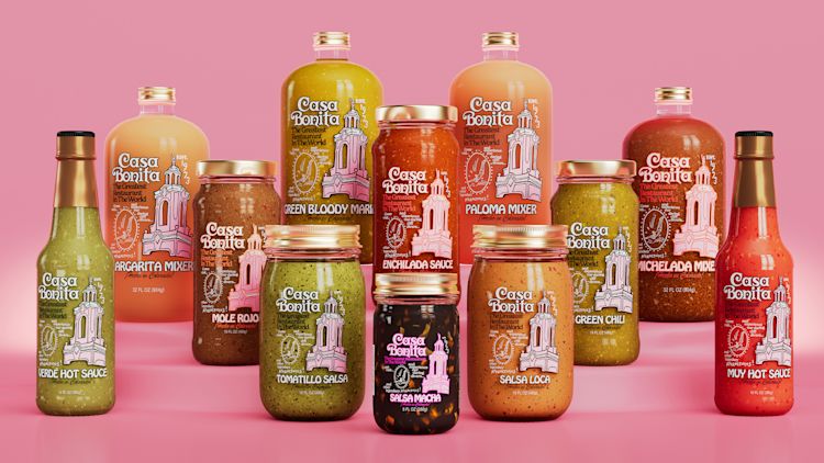 casa-bonita-restaurant-beautiful-house-stuff-branding-logo-label-colorado-all-product-sauce-salsa-line-up