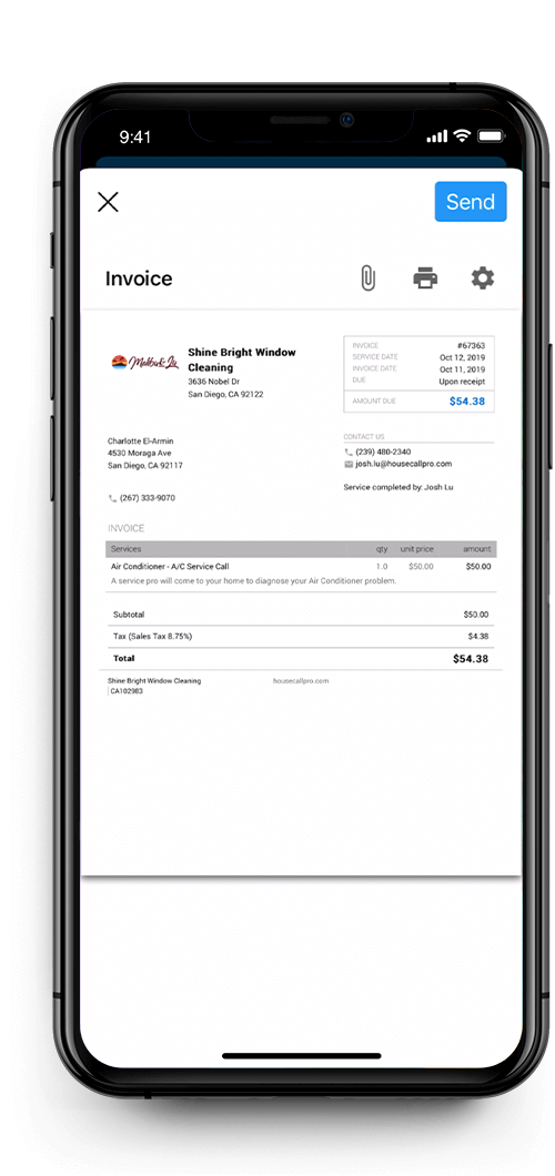 iPhone - Invoicing