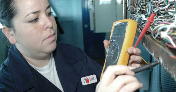 Home Service Professional Working With New Technology