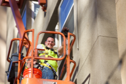 happy hvac technician