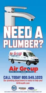 Branded plumbing ad example