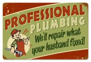 Humor plumbing ad example