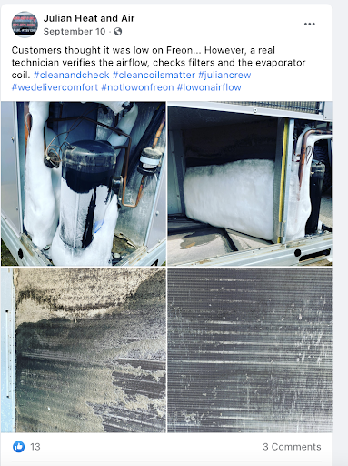 HVAC business shows how they diagnosis a unit and find the real problem for a customer.