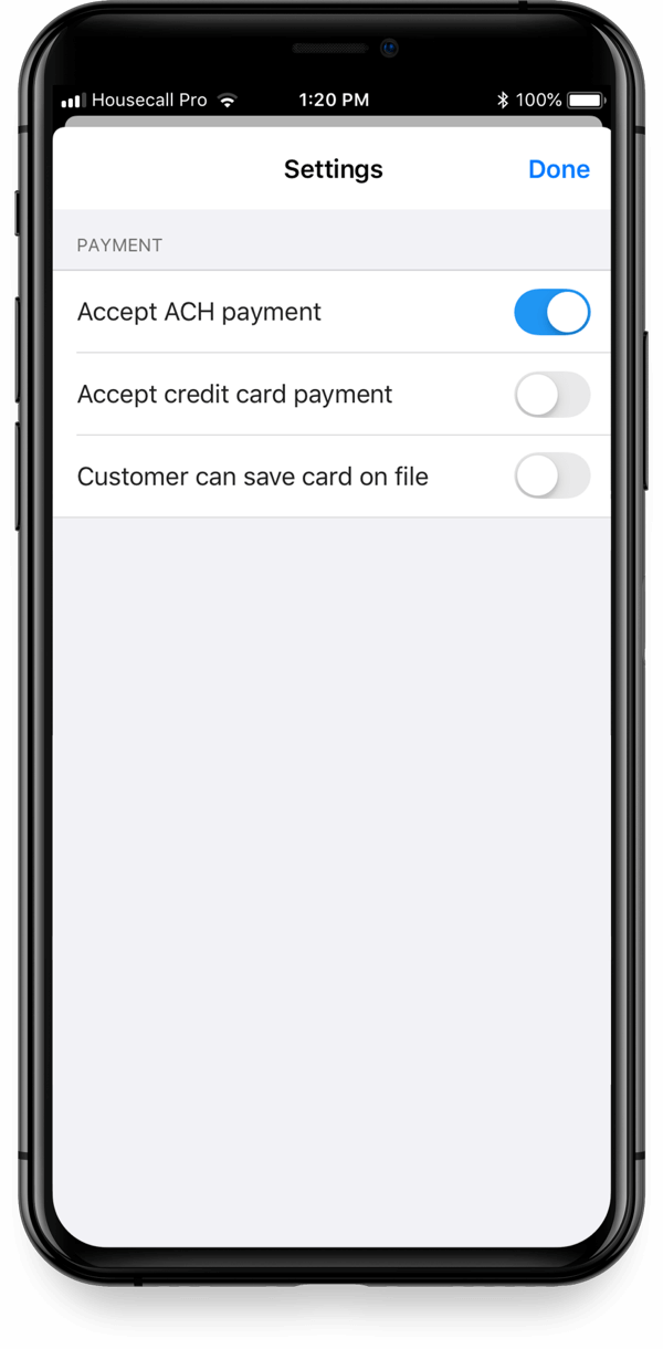 Housecall Pro ACH