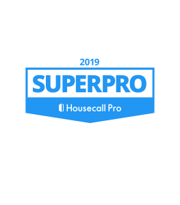Plain 2019 Superpro badge from Housecall Pro