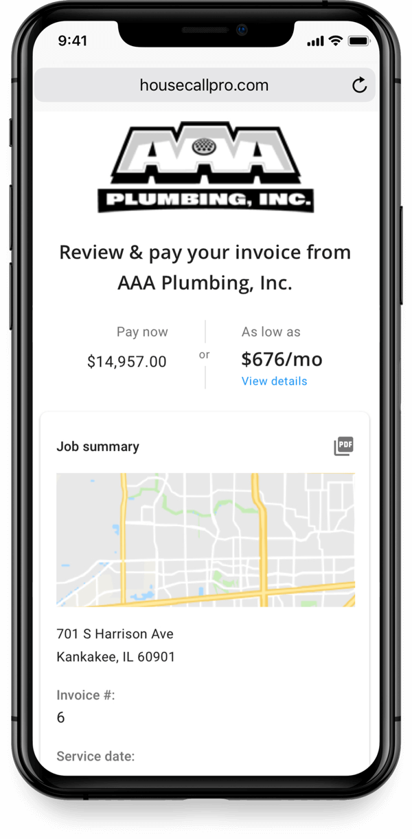Housecall Pro Consumer Financing