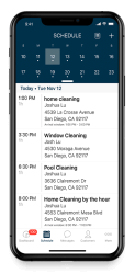 Mobile HVAC dispatching software on an iPhone