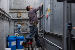 hvac technician working