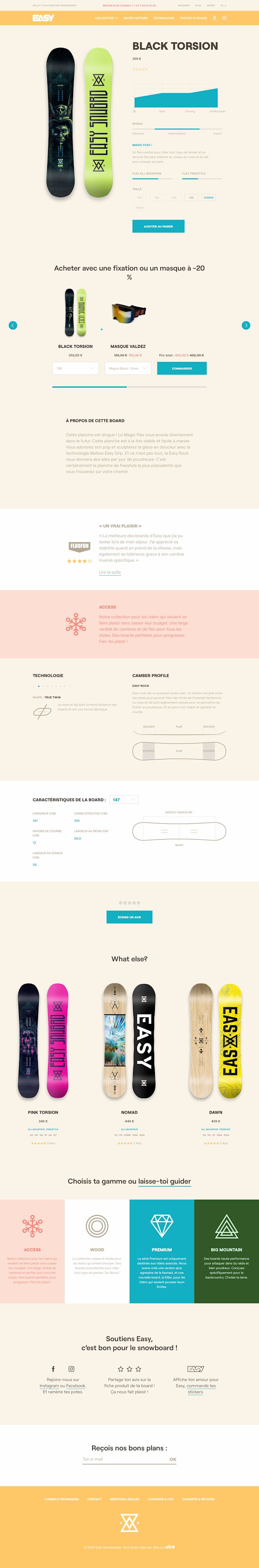 Easy Snowboards - Product page