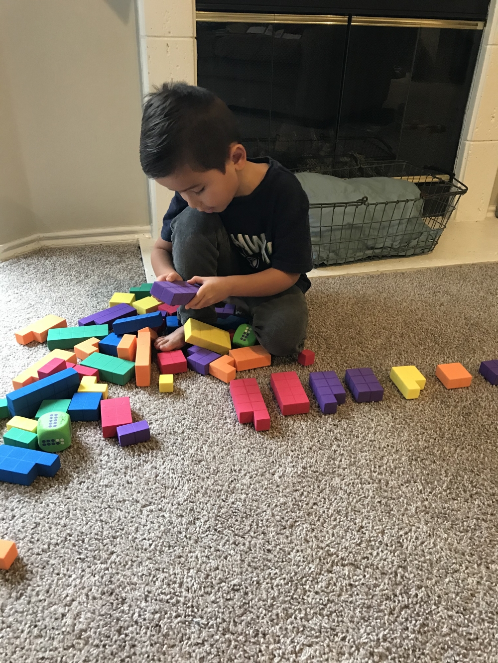 Caleb playing with blocks 2