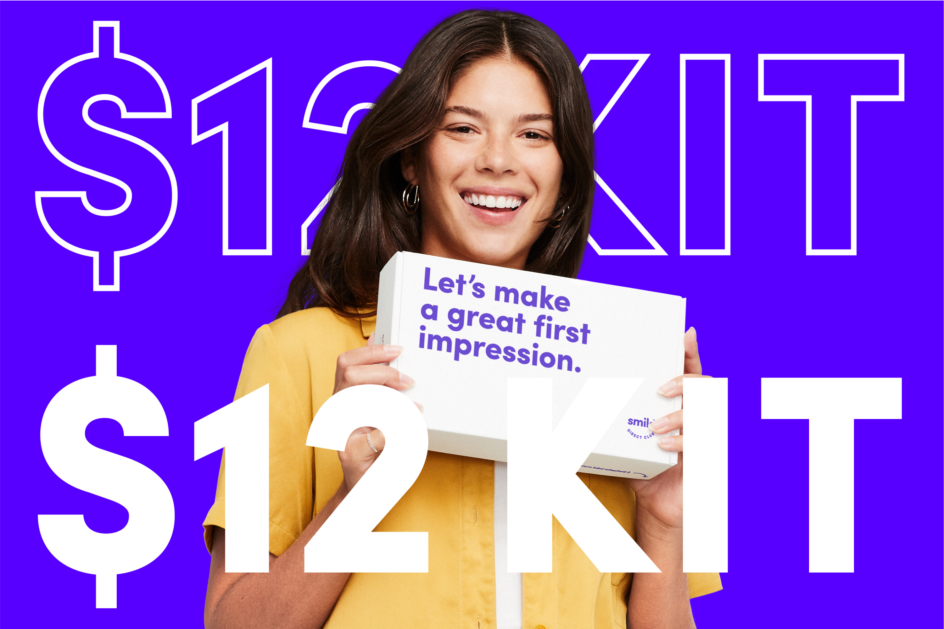 Cyber-Monday-$12-kit-woman-smiling-holding-impression-kit-box