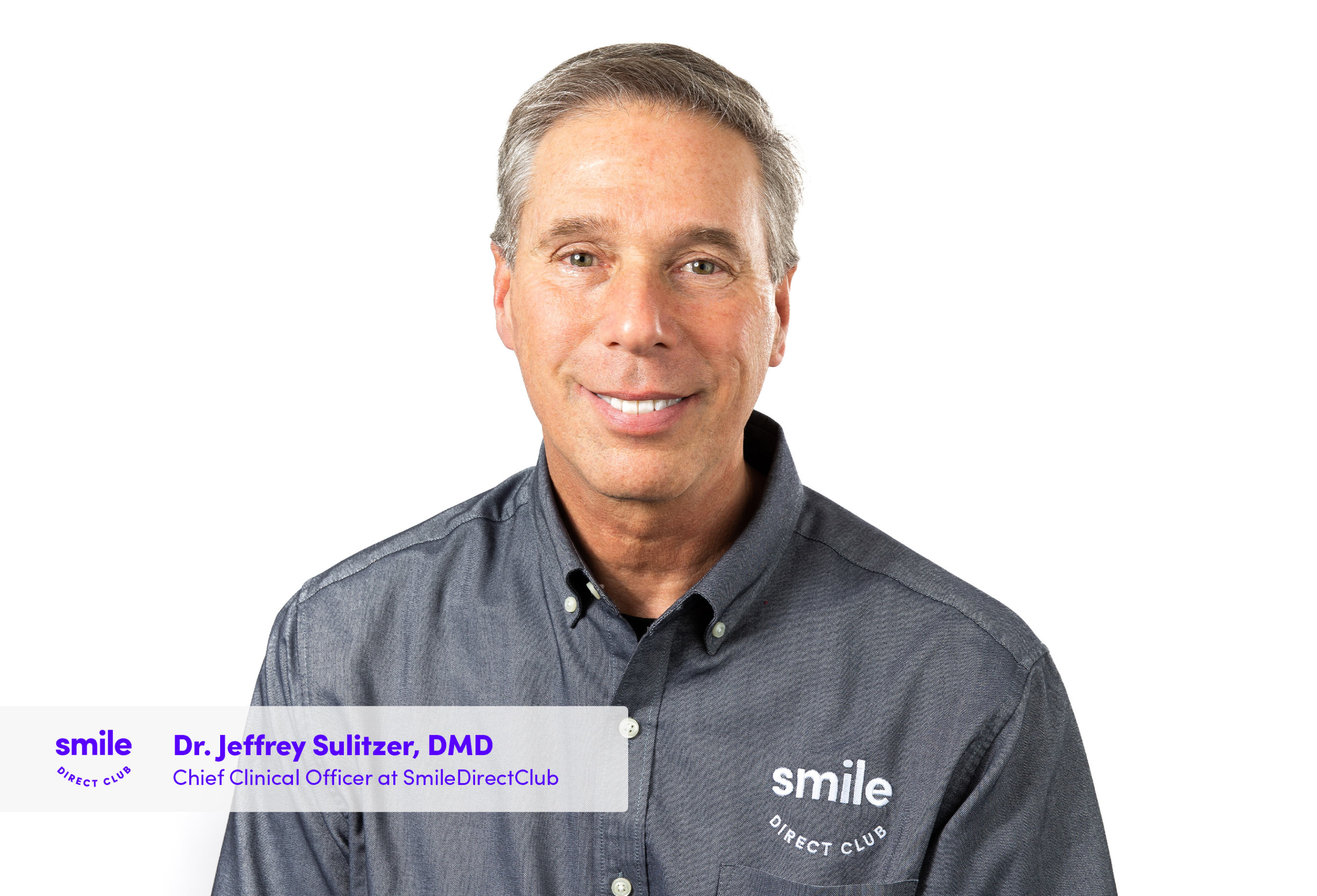 Dr. Sulitzer for SmileDirectClub with title badge