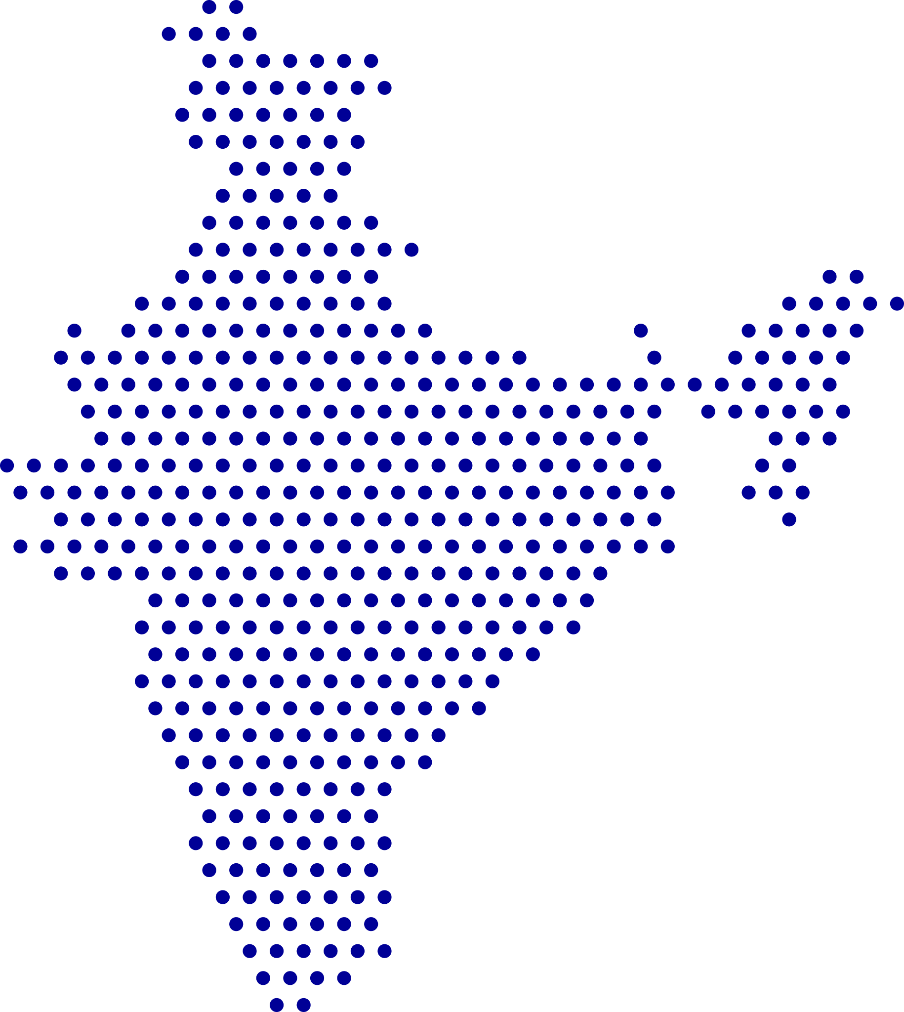 India map dotted 2026