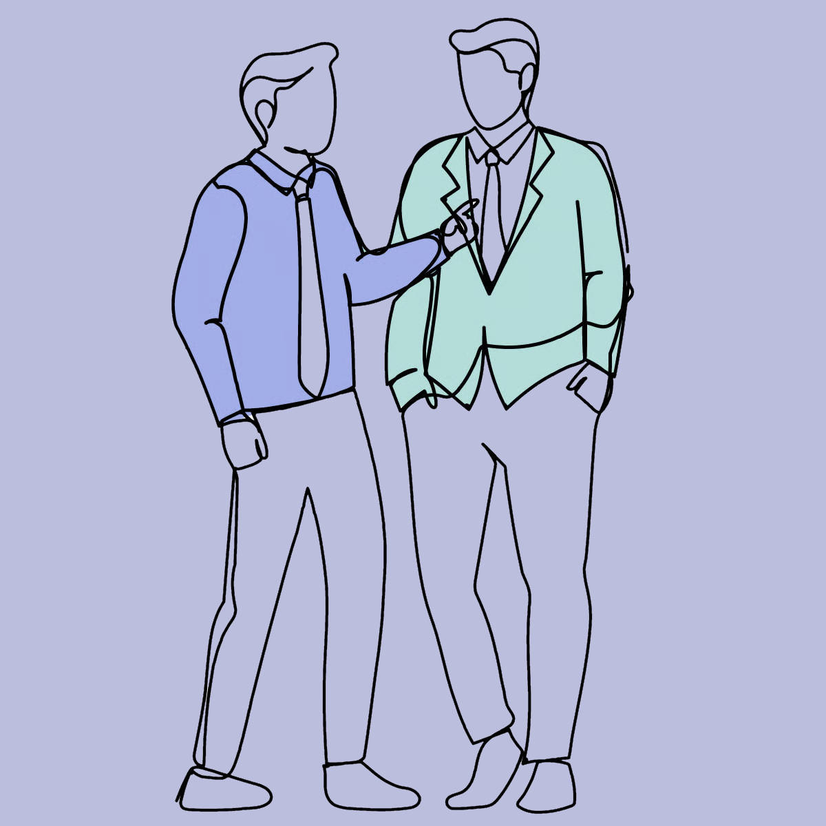 Man is talking to another man
