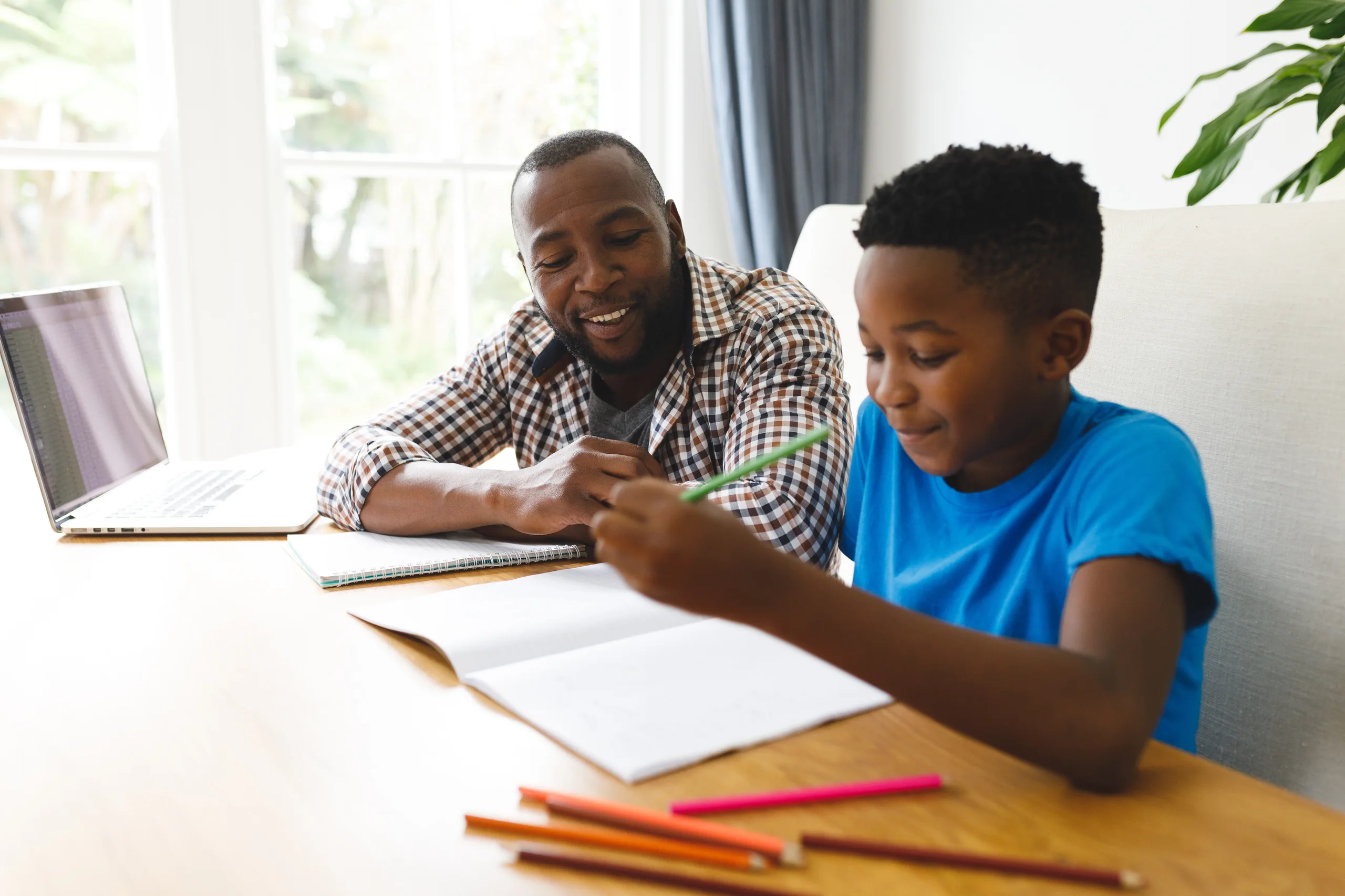 A tutor is teaching a kid