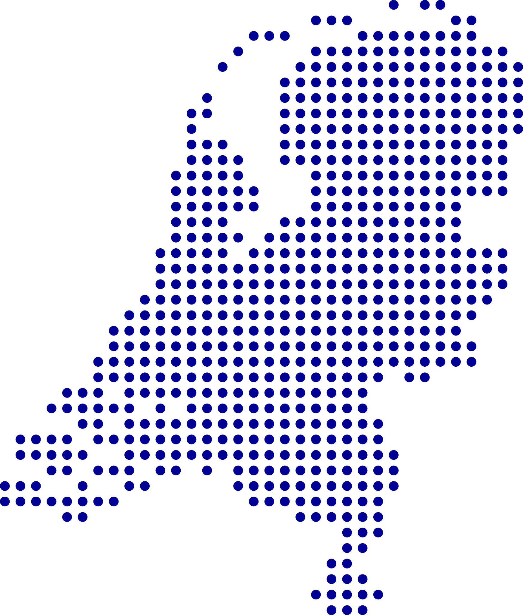 Netherlands map dotted 2026