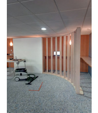 Réalisation cloison courbe. Réalisation cloison courbe.