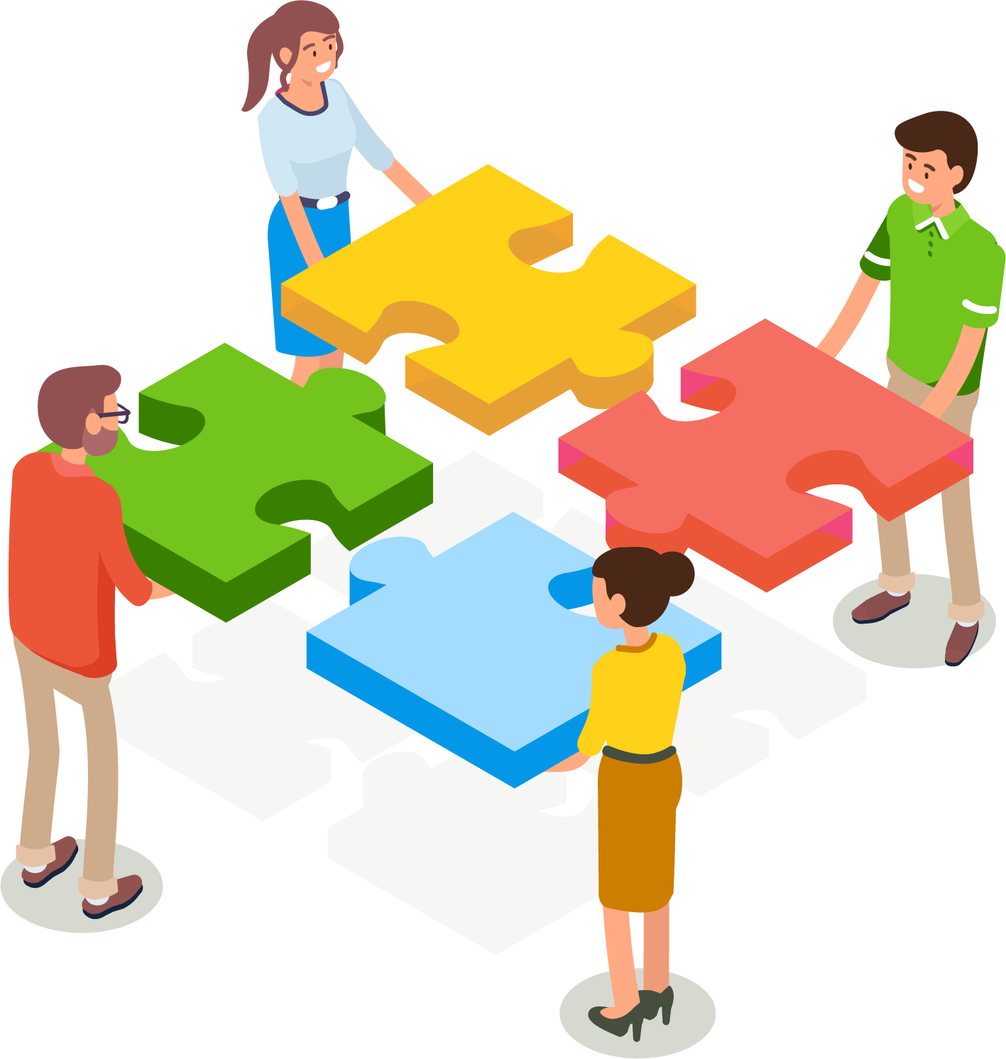 holding the puzzle