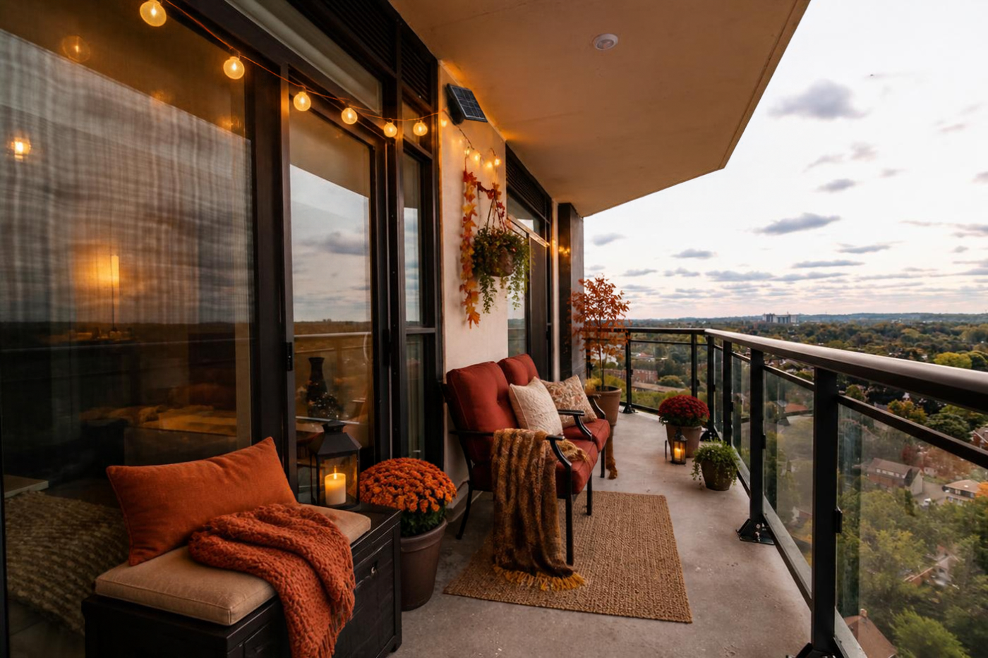 Autumn Balcony Comfort Design