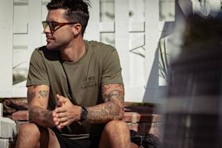 UAG Further Tee Apparel case in Black lifestyle view