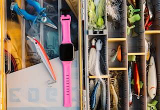 UAG Limited Edition Scout Silicone Strap for Apple Watch Apple Watch case in Active Neon lifestyle view