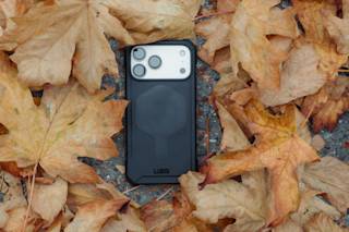 UAG Essential Armor iPhone 17 Pro Max Case iPhone 17 Pro Max in Cloud Blue lifestyle view