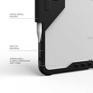 UAG Plyo LT iPad Pad Pro 13" (M4, 7th Gen, 2024) Folio Case iPad Pro 13" (M4, 7th Gen, 2024) in Ice/Black