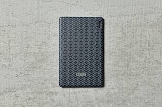 UAG Metropolis Tracker Card Tracker Card case in Black/Micro Hexagon lifestyle view