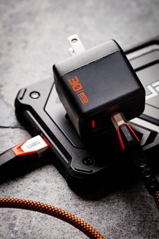 UAG SRGE (US) 30W 2 Port Wall Charger Wall Chargers case in Black lifestyle view