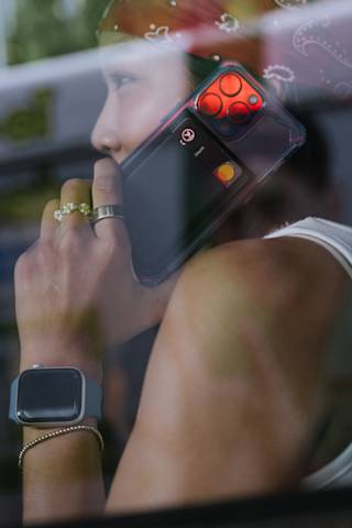 UAG Metropolis Vegan Leather MagSafe Wallet Wallets case in Black lifestyle view