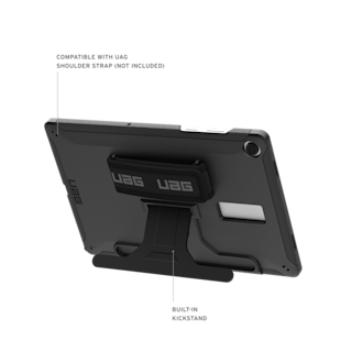 UAG Scout Galaxy Tab A11+ Plus 11" with Kickstand & Hand strap Case with Asset Tag Window Tab A11+ Plus 11" in Black