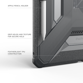 UAG Scout Plus iPad Pro 13" (M4, 2024, 7th Gen) iPad Pro 13" (M4, 7th Gen, 2024) case in Ash