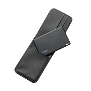 UAG Metropolis Kevlar Wallet with Tracker Card for Apple Magnetic Wallet with Stand case in Kevlar Black