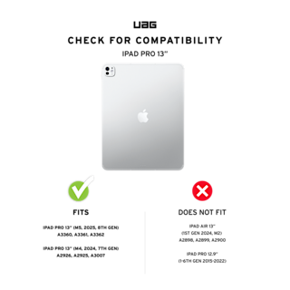 UAG Scout Plus iPad Pro 13" (M4, 2024, 7th Gen) iPad Pro 13" (M4, 7th Gen, 2024) case in Ash detail view