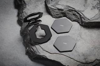 UAG Magnetic Metal Hexagon Sticker (2 Pack) Magnetic Sticker case in Black lifestyle view