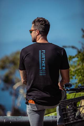 UAG Further Tee Apparel case in Black lifestyle view