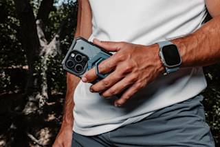 UAG Pathfinder Strap for Apple Watch Apple Watch case in Heritage Yellow/Black lifestyle view