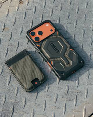 UAG Exclusive Metropolis Kevlar® MagSafe Wallet Wallets case in Kevlar Olive lifestyle view