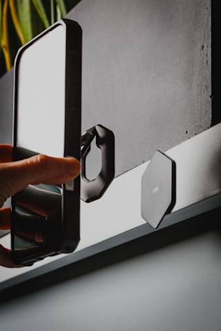 UAG Magnetic Metal Hexagon Sticker (2 Pack) Magnetic Sticker case in Black lifestyle view