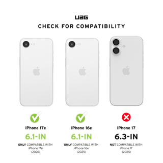 UAG Glass Screen Protector Shield for iPhone 17e iPhone 17e case in Glass Shield detail view