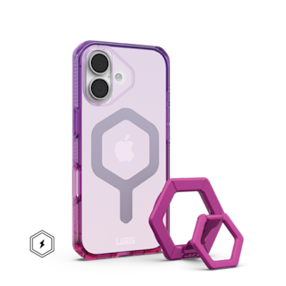 UAG iPhone 17 - Plyo Case + Ring Stand Magnetic Ring Stand in Pink/Purple Case + Orchid Pink Ring Stand